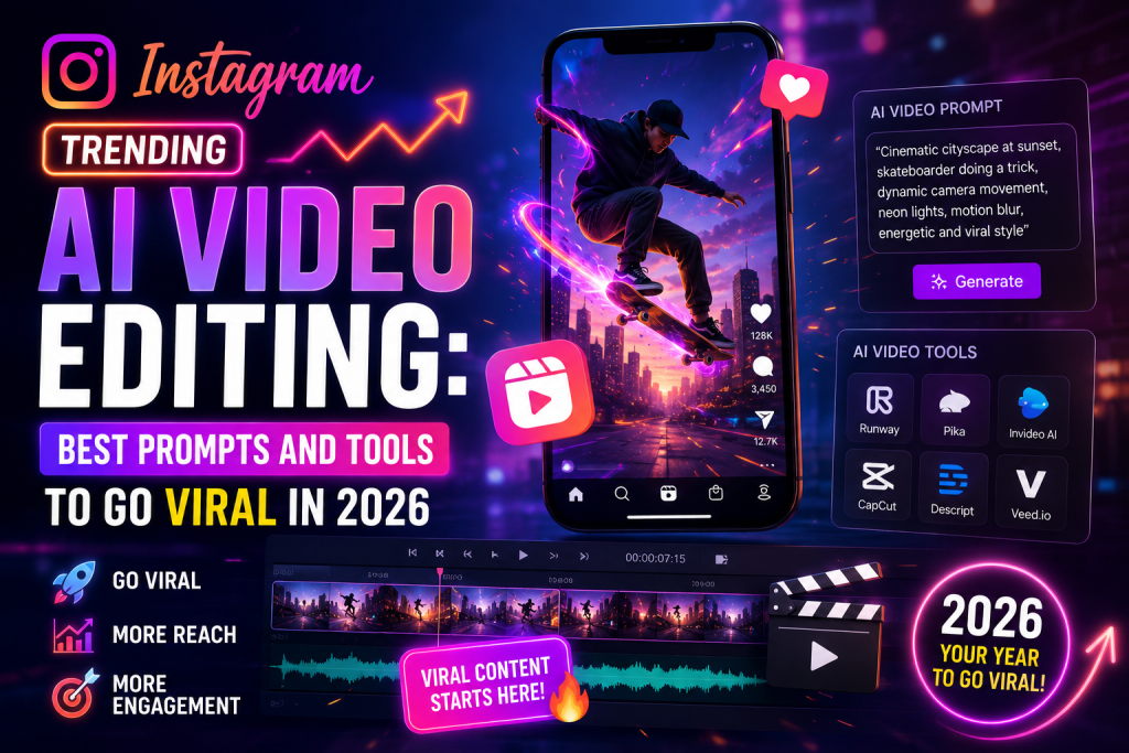 Instagram Trending AI Video Editing Best Prompts and Tools to Go Viral in 2026