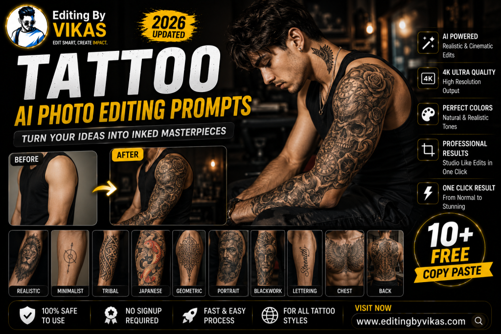 30+ Tattoo AI Photo Editing Prompts (Copy & Paste)