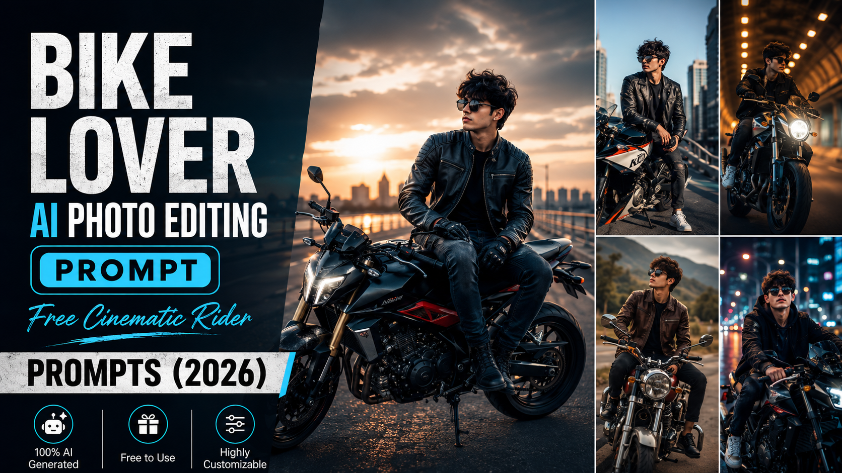 Bike Lover AI Photo Editing Prompt Free Cinematic Rider Prompts (2026)