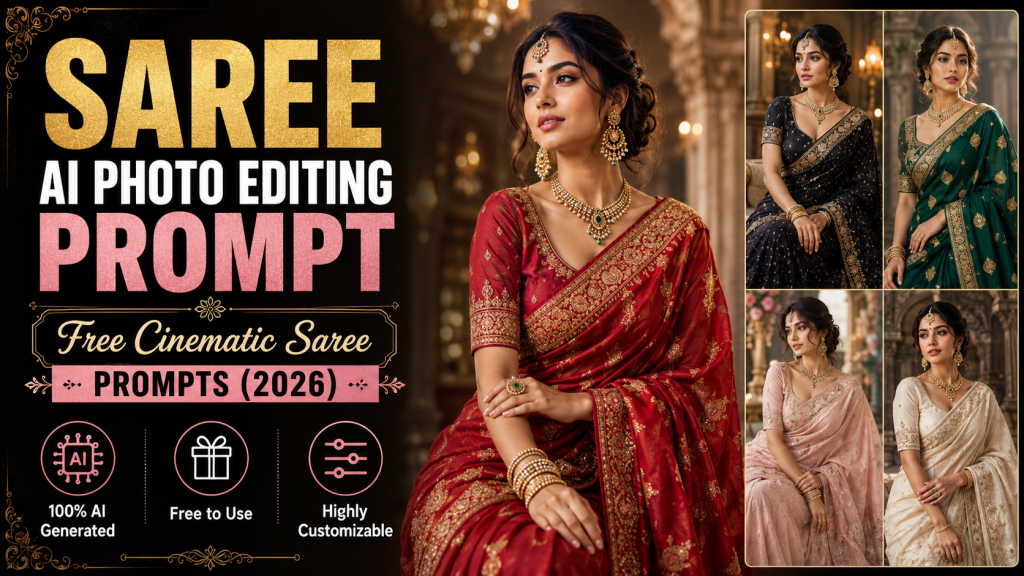 Saree AI Photo Editing Prompt Free Cinematic Saree Prompts (2026)