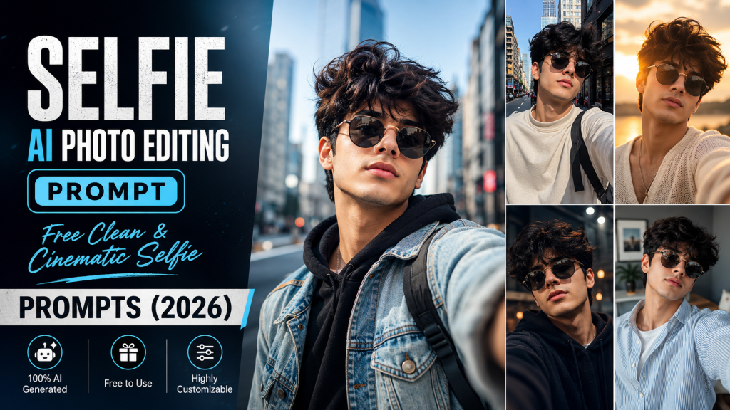 Selfie AI Photo Editing Prompt Free Clean & Cinematic Selfie Prompts (2026)