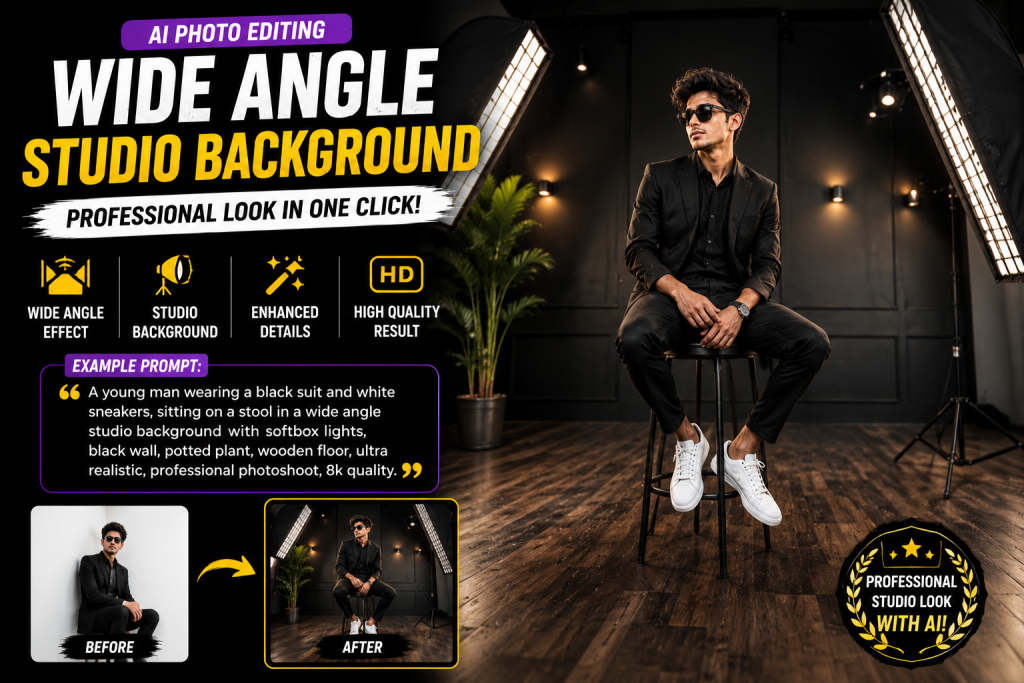 Studio Background AI Photo Editing Free Prompts for Professional Photos (2026)