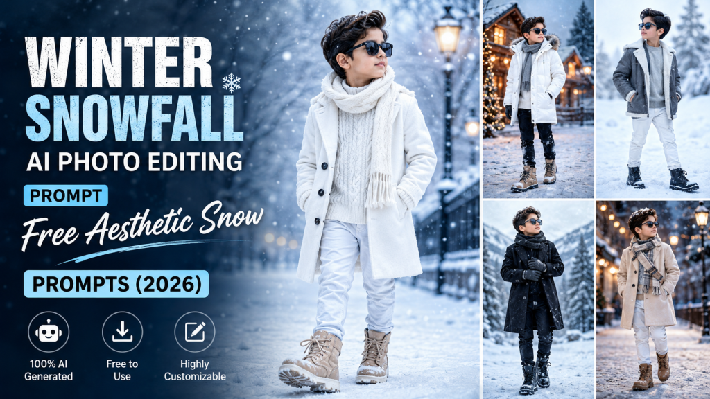 Winter Snowfall AI Photo Editing Prompt