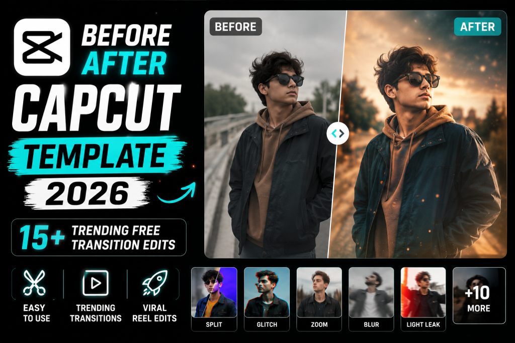 Before After CapCut Template 2026 (15+ Trending Free Transition Edits)