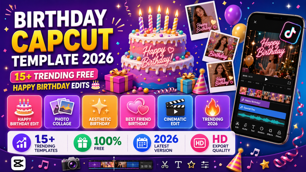 Birthday CapCut Template 2026 (15+ Trending Free Happy Birthday Edits)