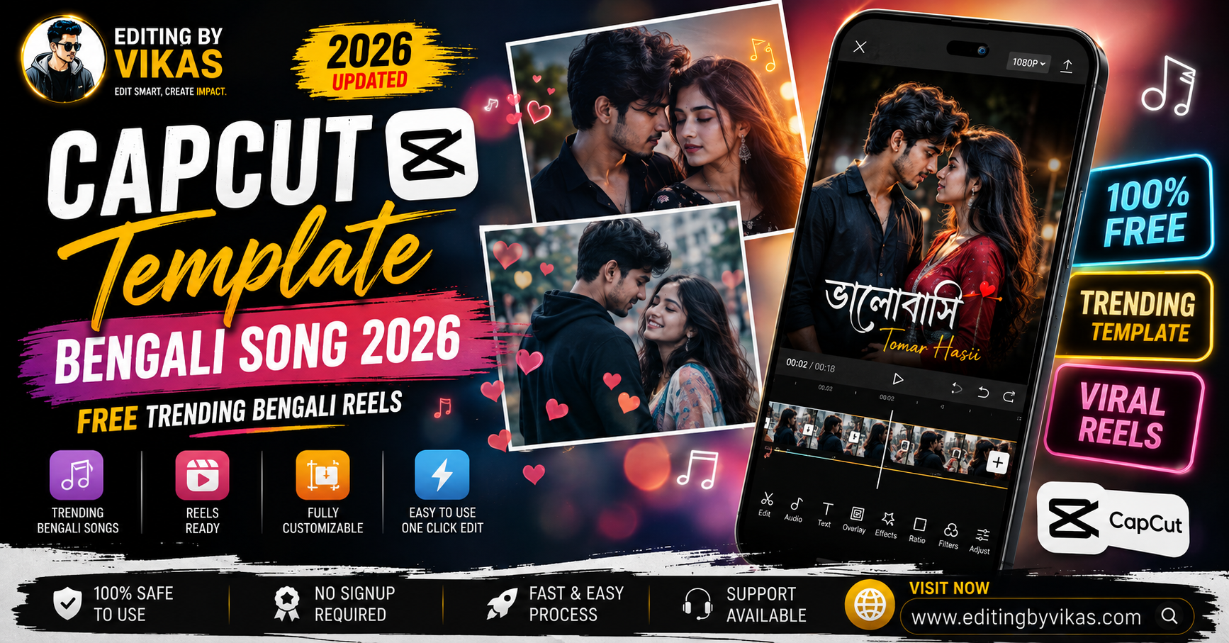 CapCut Template Bengali Song 2026: Free Trending Bengali Reels