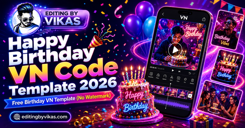 Happy Birthday VN Code 2026 Free Birthday VN Template (No Watermark)