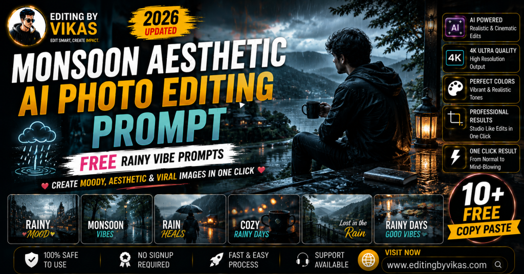 Monsoon Aesthetic AI Photo Editing Prompt
