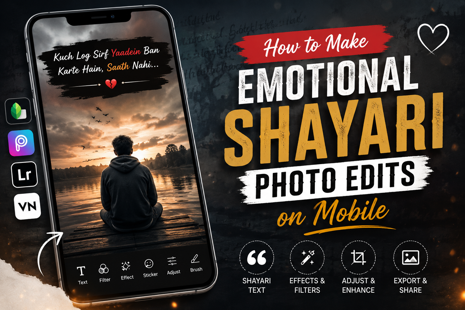 How to Make Emotional Shayari Photo Edits on Mobile