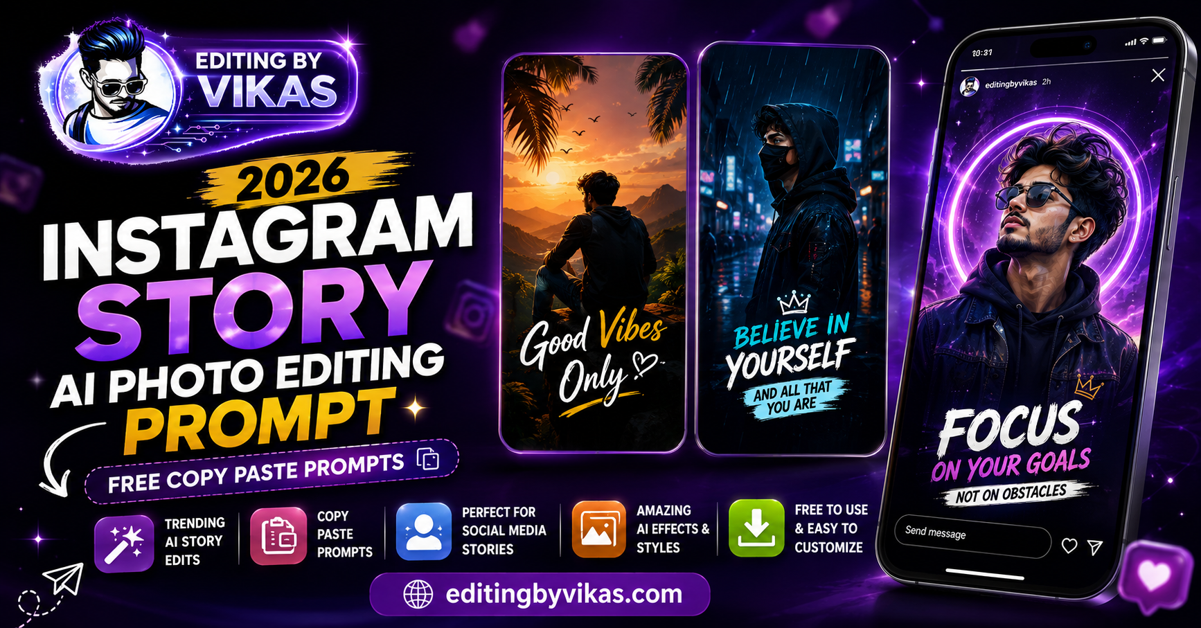 Instagram Story AI Photo Editing Prompt 2026: Free Copy Paste Prompts