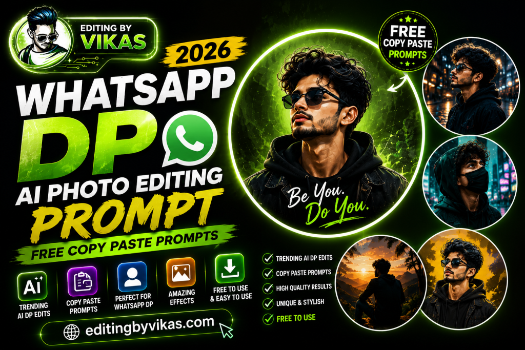 WhatsApp DP AI Photo Editing Prompt 2026 Free Copy Paste Prompts
